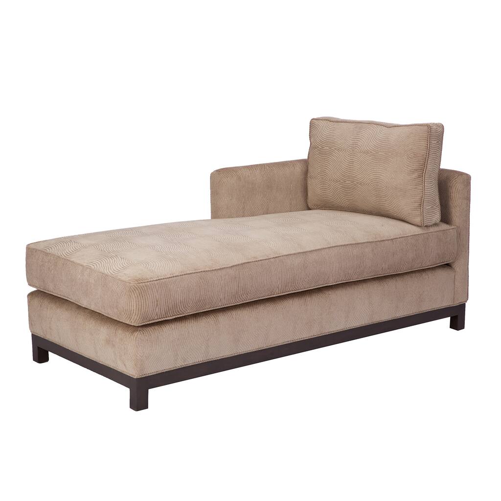 Jar Designs 'Simone' Taupe Chaise - Silver