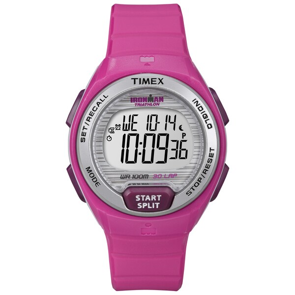 Shop Timex Women's Ironman Oceanside 30-lap Pink Digital Watch - WHITE ...