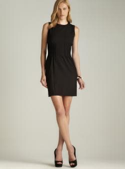 Calvin Klein Black Sleeveless Pintucked Waist Dress Calvin Klein Evening & Formal Dresses