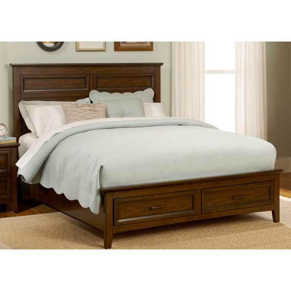 Copper Grove Calais Cinnamon Bed with Storage Footboard
