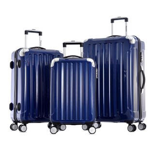 Olympia Majestic Hybrid Plum 3-piece Spinner Luggage Set - 14115749 ...
