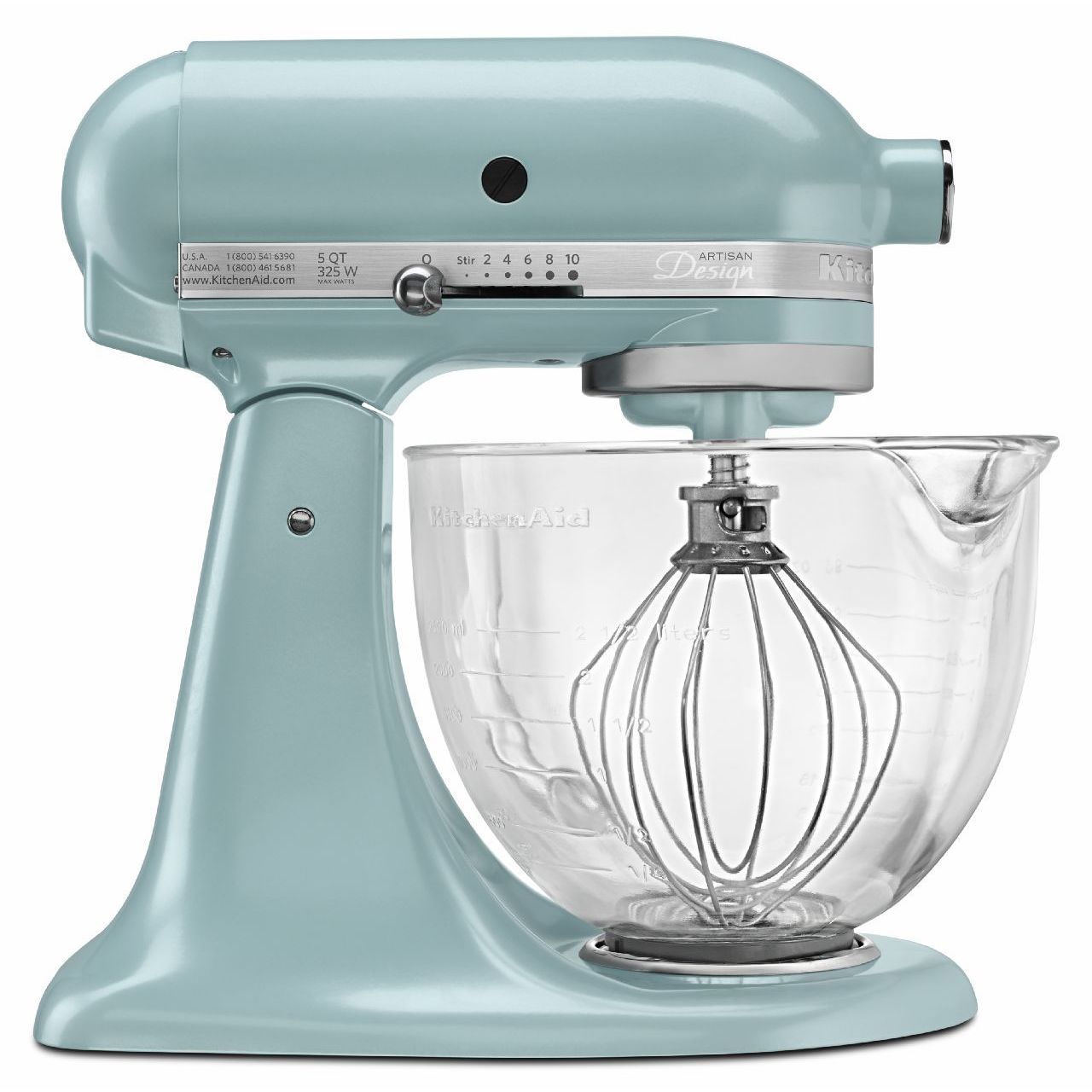 KitchenAid 5-Quart Stand Mixer Glass Bowl Ice Blue –