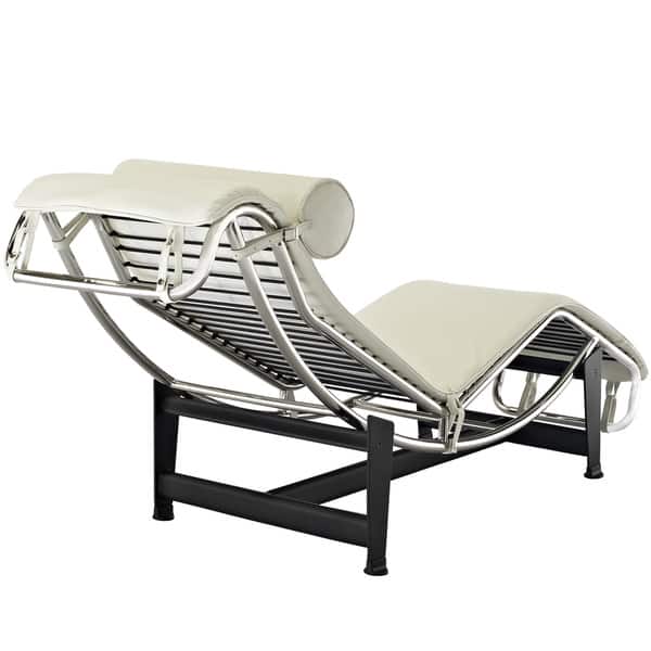 Bronze Tree Le Corbusier Style LC4 Chaise Black /& Brown Genuine Leather w//Matching Pillow