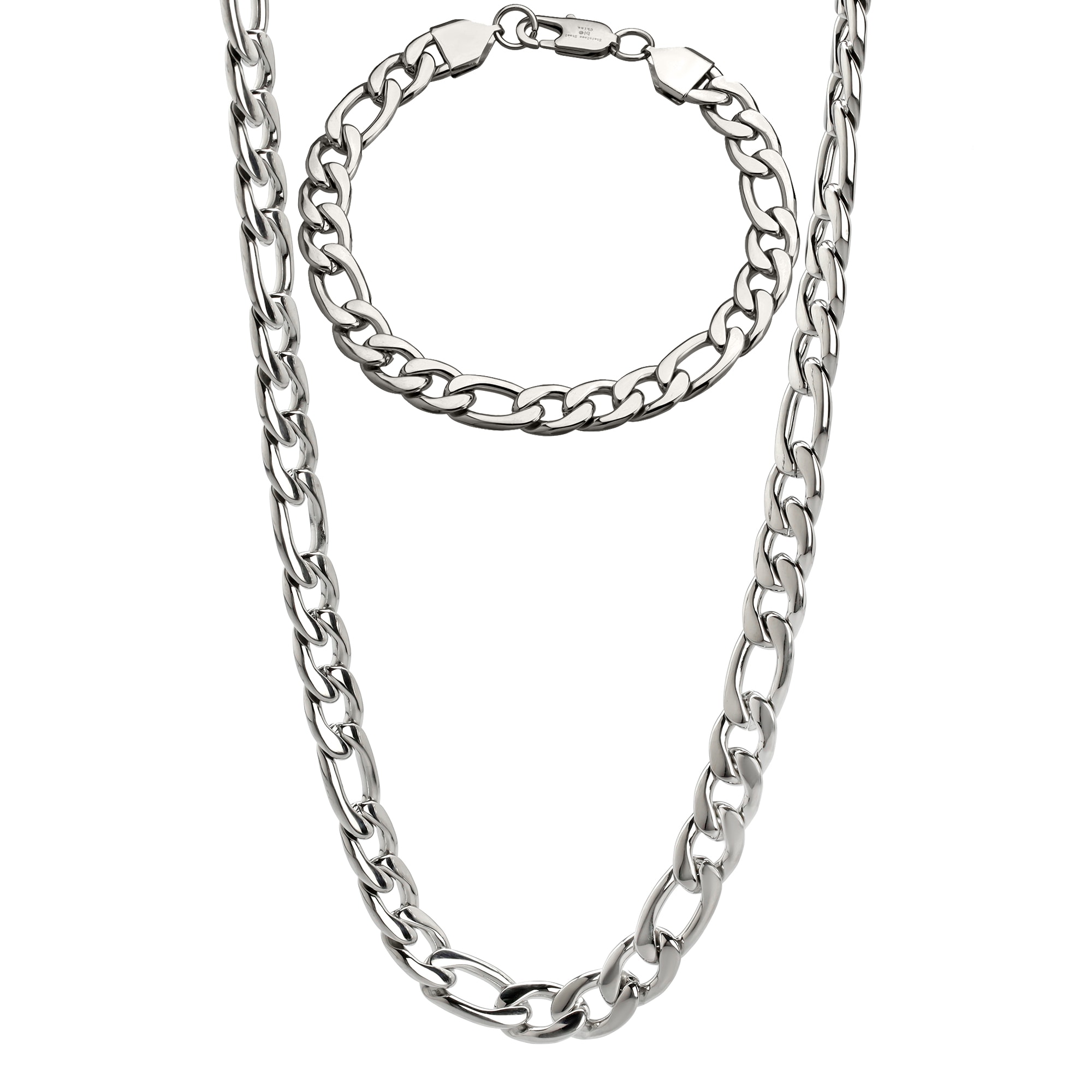 9-mm Figaro Chain Jewelry Set 