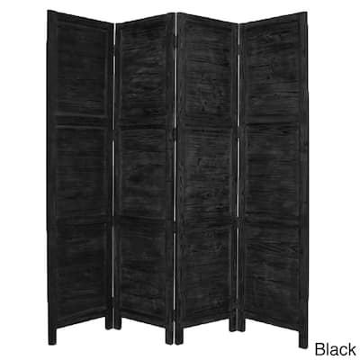 Handmade Nantucket 4-Panel Wood Screen (China)
