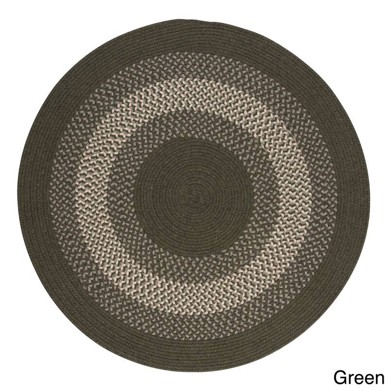 Colonial Mills Cozy Cabin Braided Reversible Indoor Area Rug - 6' x 6' Round - Green