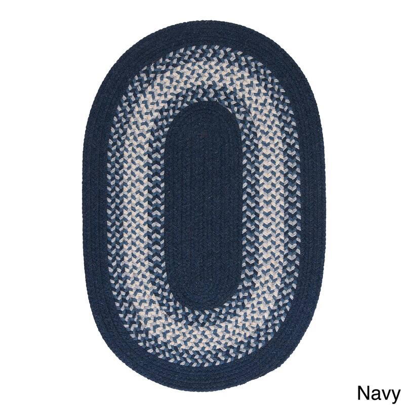 Colonial Mills Cozy Cabin Braided Reversible Indoor Area Rug - 8' x 10' Oval - Navy