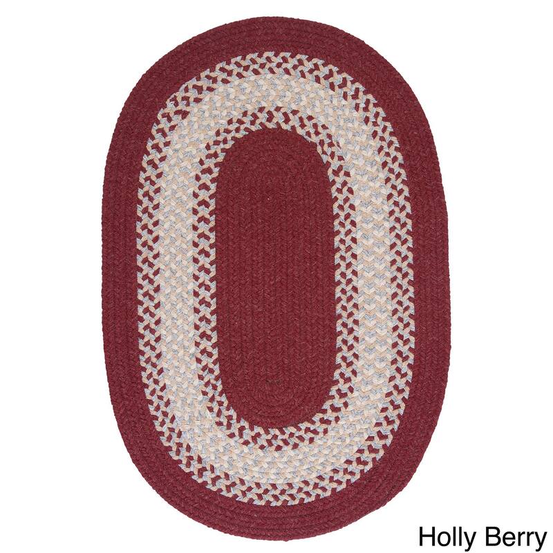 Colonial Mills Cozy Cabin Braided Reversible Indoor Area Rug - 2' x 3' Oval - Holly Berry