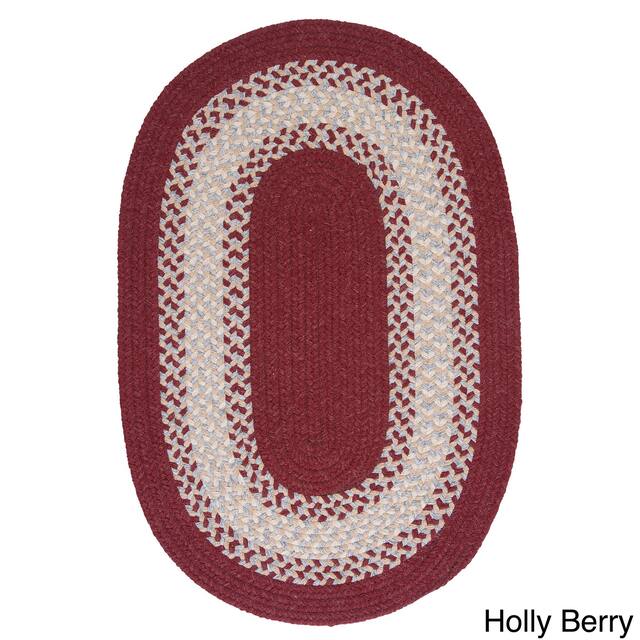 Colonial Mills Cozy Cabin Braided Reversible Indoor Area Rug - 5' x 7' Oval - Holly Berry