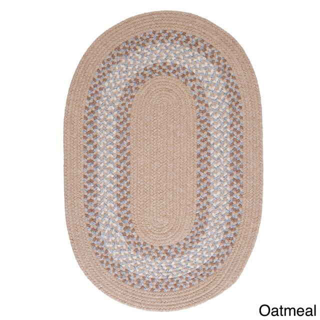 Colonial Mills Cozy Cabin Braided Reversible Indoor Area Rug - 8' x 10' Oval - Oatmeal