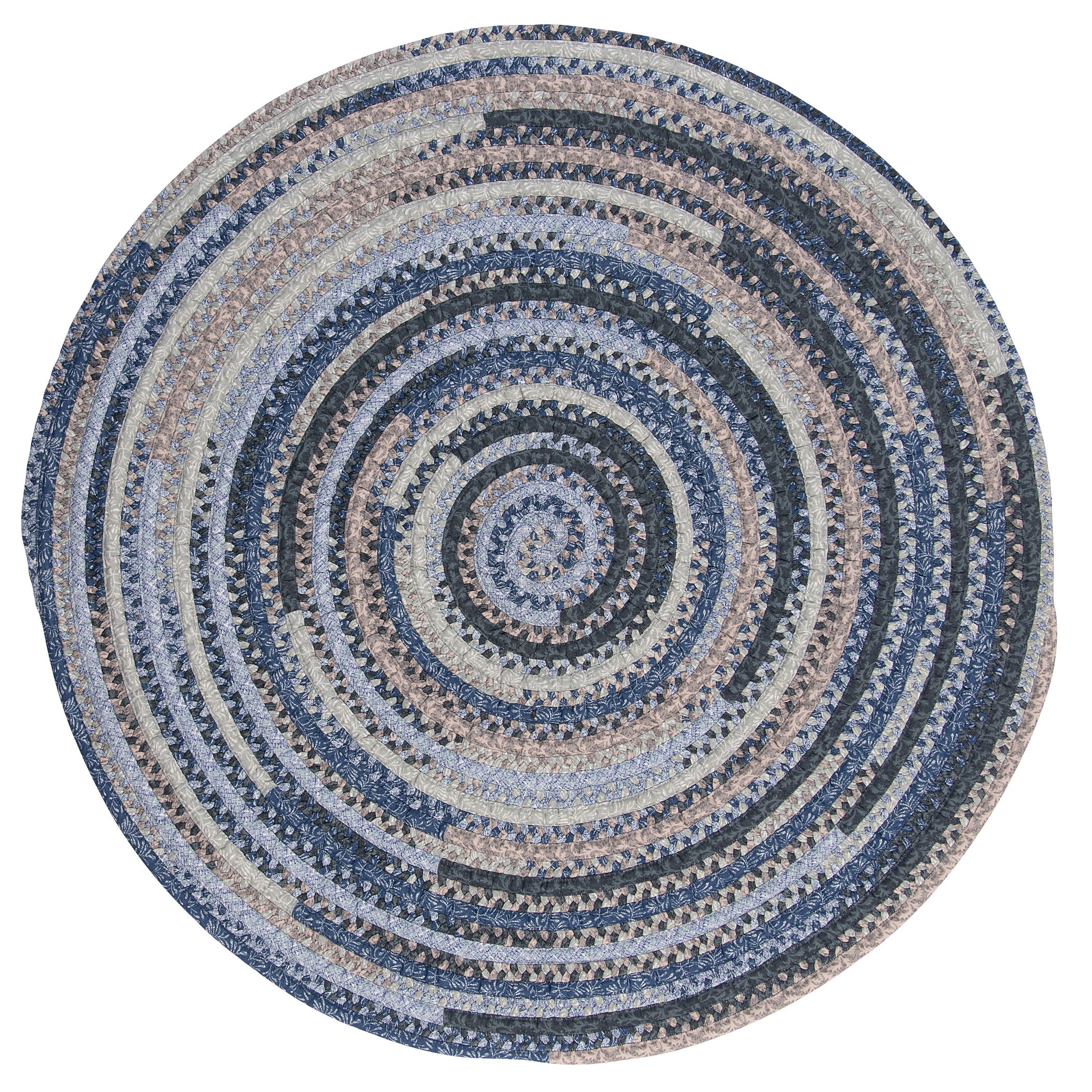 Perfect Stitch Multicolor Braided Cotton blend Rug (6 Round)