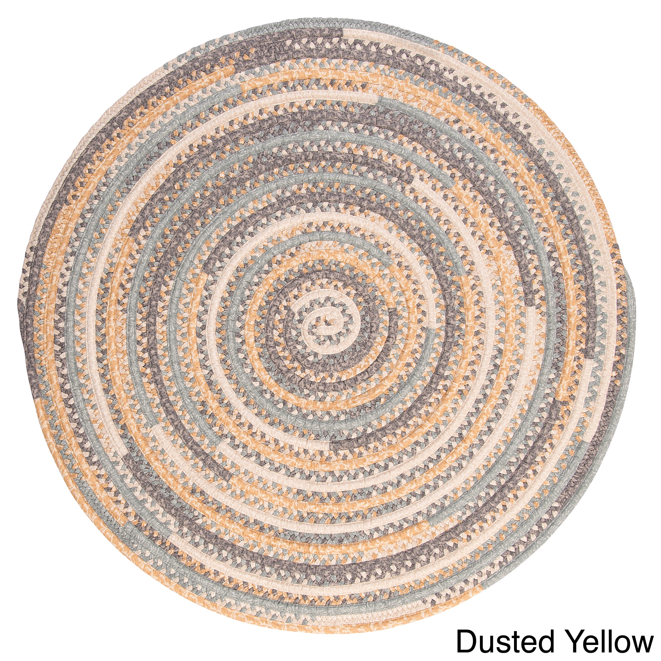 Perfect Stitch Multicolor Braided Cotton blend Rug (8 Round)