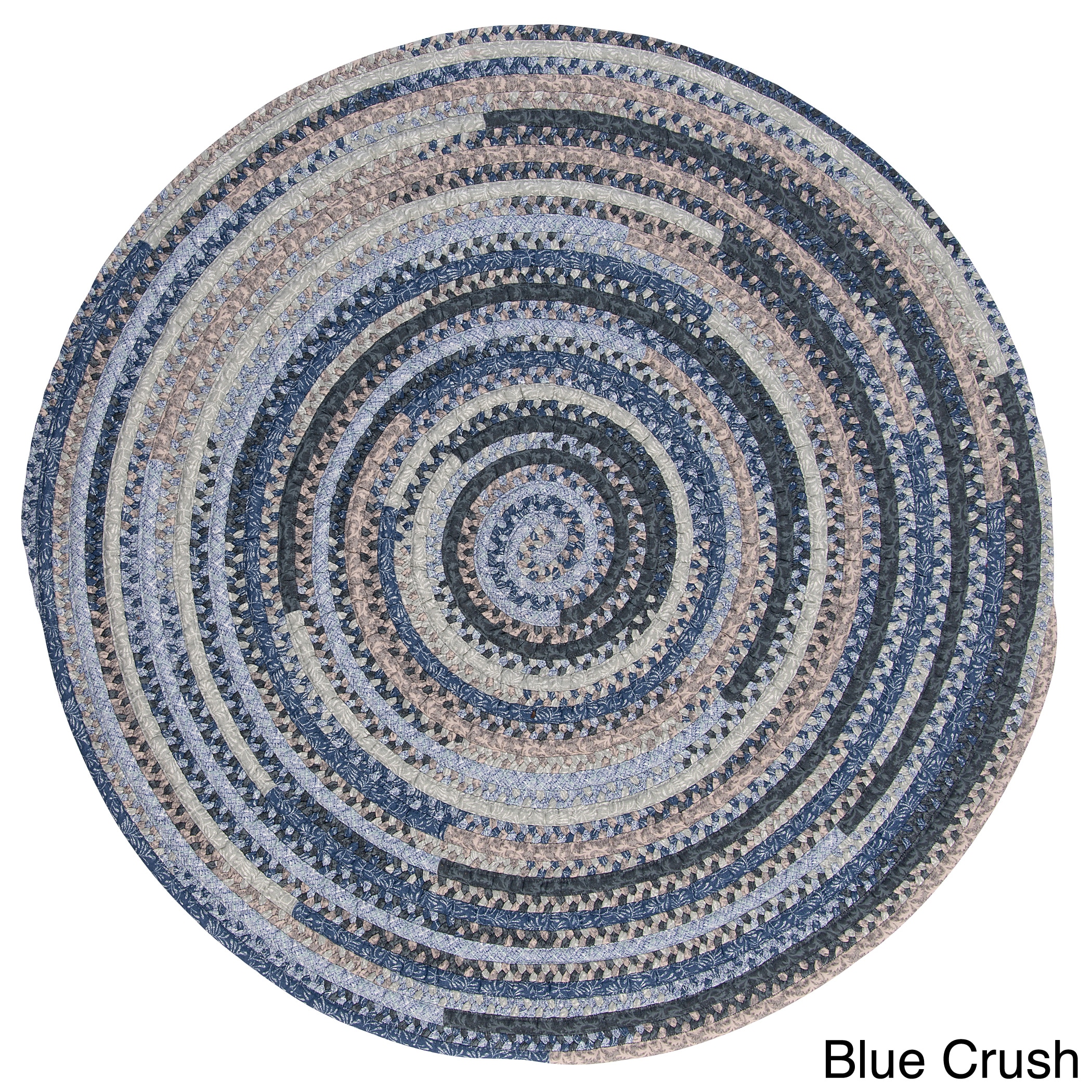 Perfect Stitch Multicolor Braided Cotton blend Rug (8 Round)