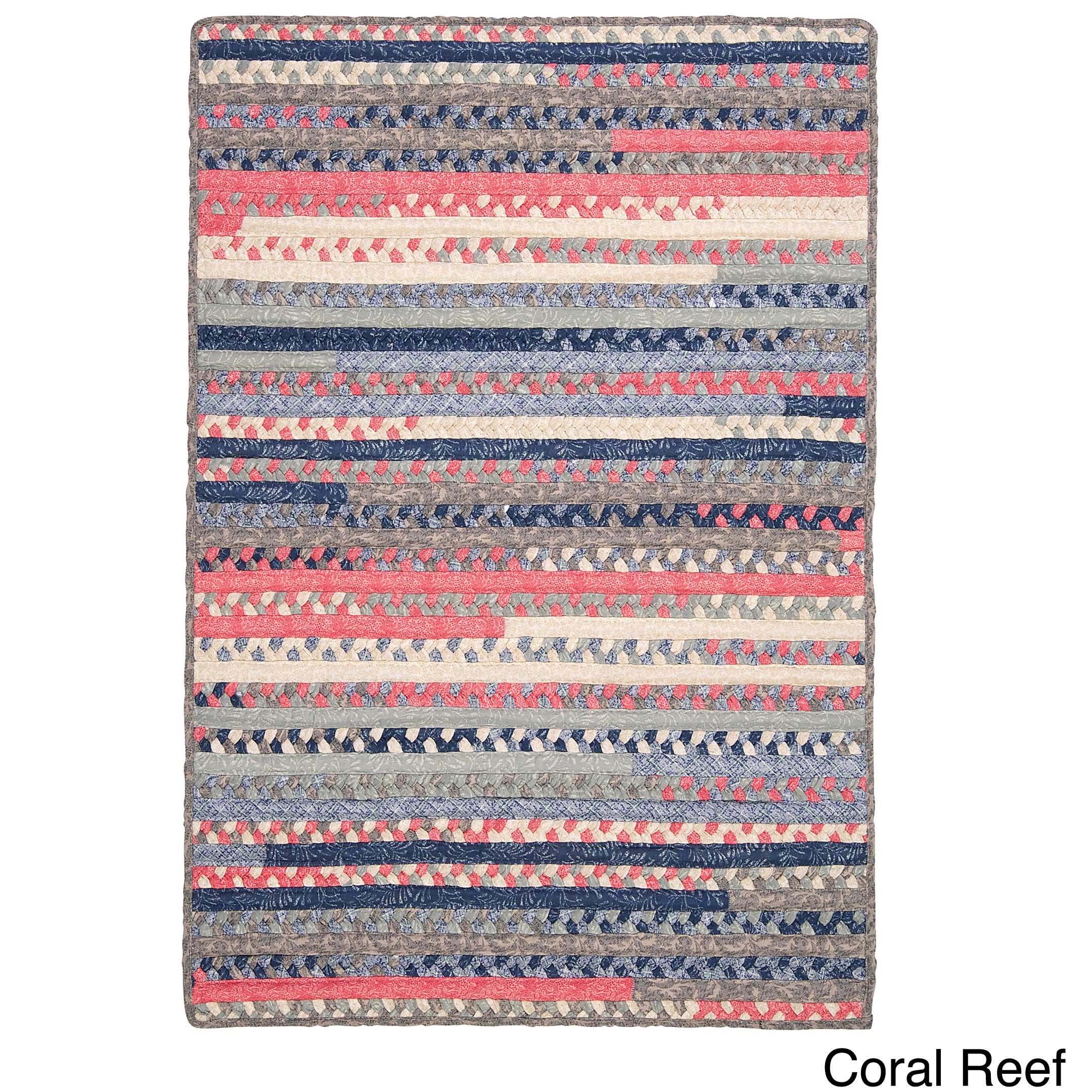 Perfect Stitch Multicolor Braided Cotton blend Rug (2 X 3)