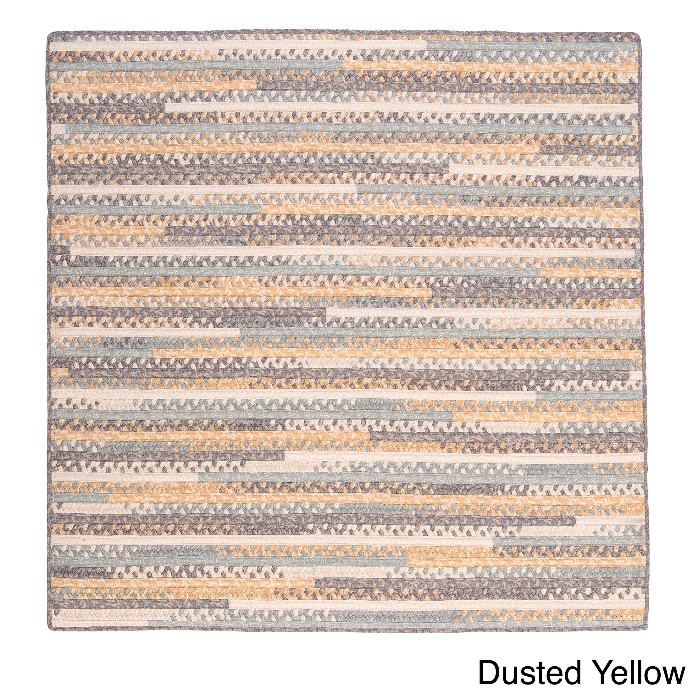 Perfect Stitch Multicolor Braided Cotton blend Rug (6 Square)