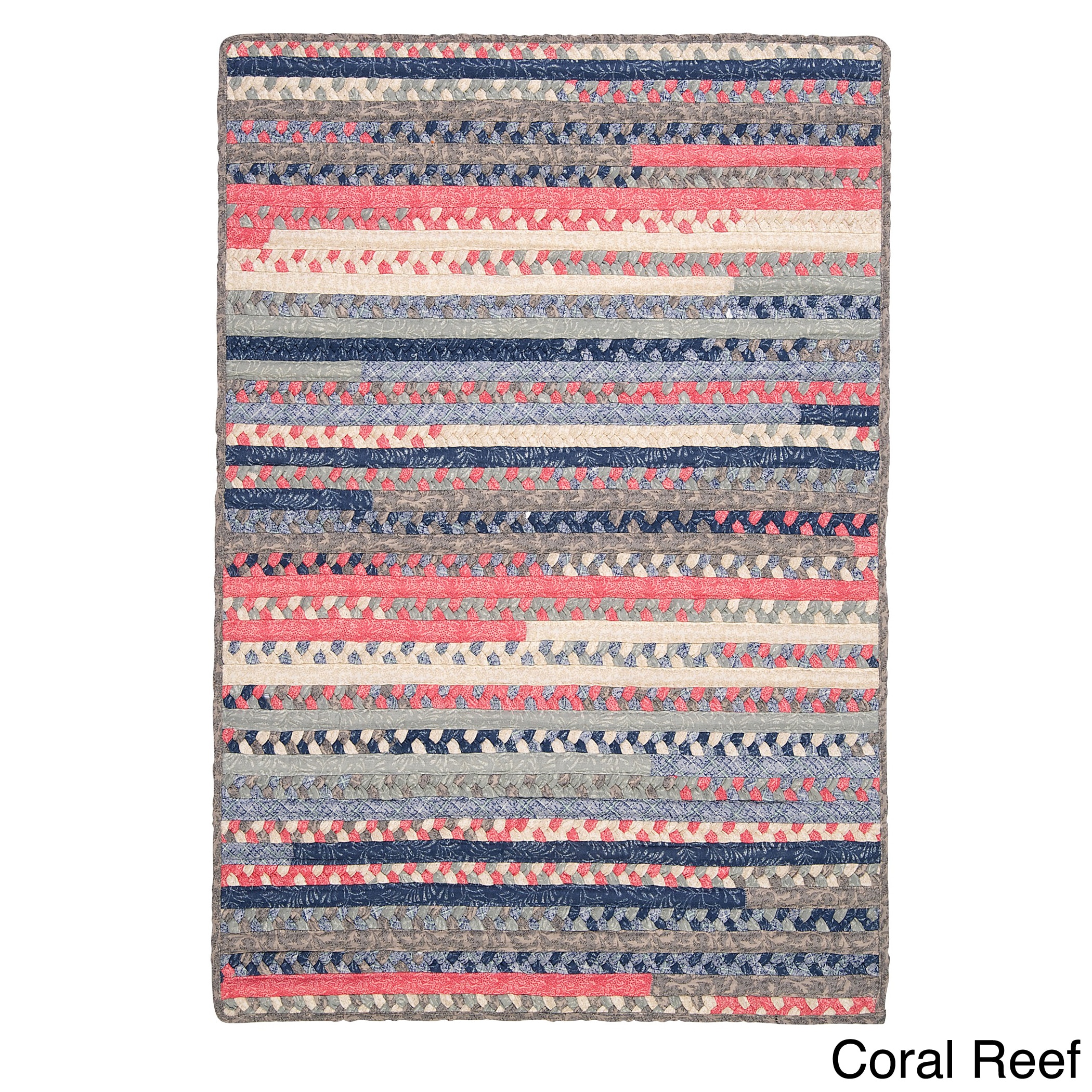 Perfect Stitch Multicolor Braided Cotton blend Rug (4 X 6)