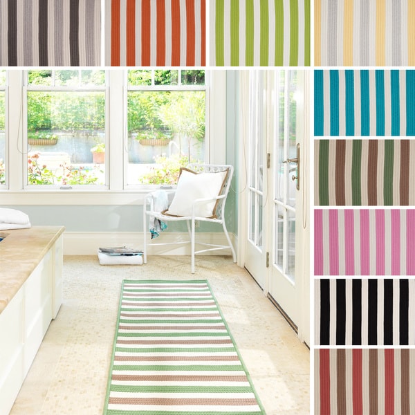 Striped Out Indoor/Outdoor Braided Reversible Rug USA MADE Rug