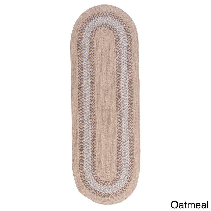 Colonial Mills Cozy Cabin Braided Reversible Indoor Area Rug - 2' x 8' Runner - Oatmeal