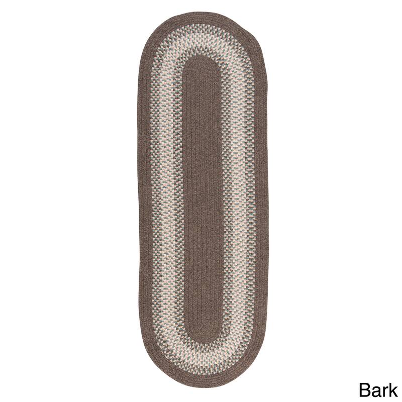 Colonial Mills Cozy Cabin Braided Reversible Indoor Area Rug - 2' x 6' Runner - Bark