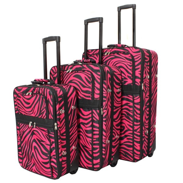 Shop World Traveler Designer Fuchsia Black Zebra Print 3piece