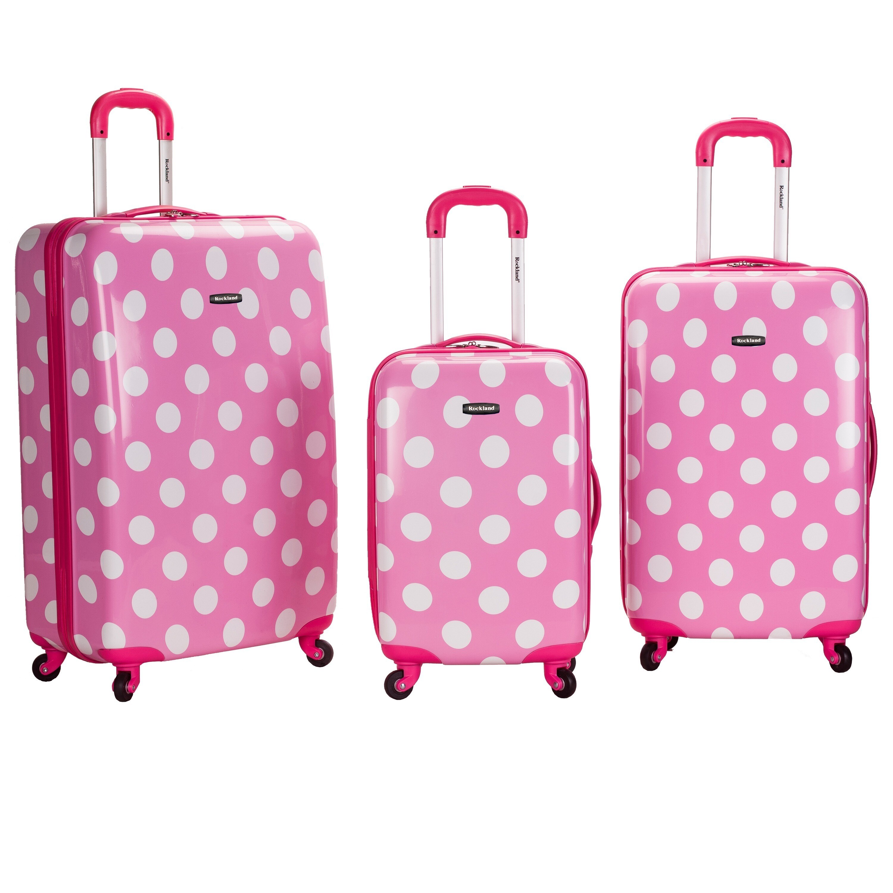 rockland polka dot luggage