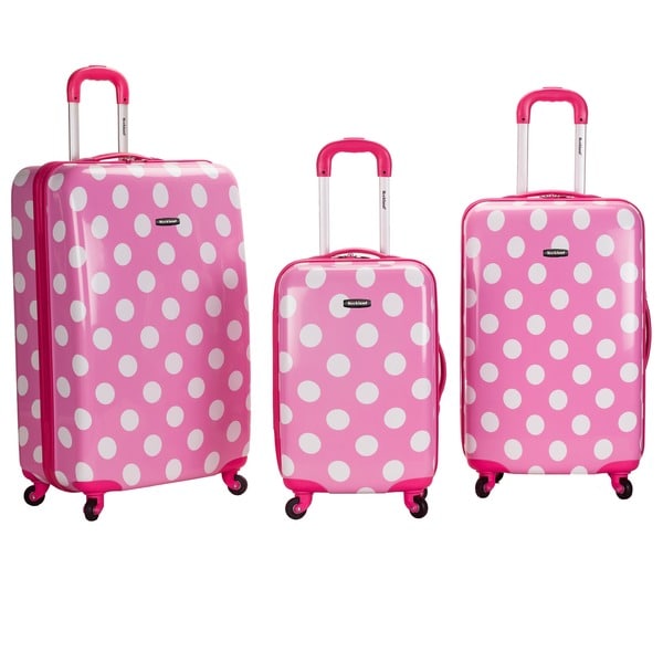 polka dot luggage