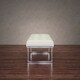 preview thumbnail 8 of 13, Strick & Bolton Andalucia Off-white and Stainless Steel Modern Leather Button-tufted Bench