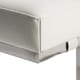 preview thumbnail 13 of 13, Strick & Bolton Andalucia Off-white and Stainless Steel Modern Leather Button-tufted Bench