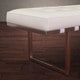 preview thumbnail 9 of 13, Strick & Bolton Andalucia Off-white and Stainless Steel Modern Leather Button-tufted Bench