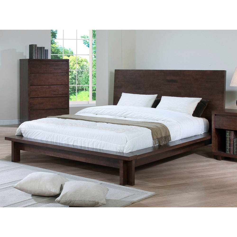 Tonics Harvey Wenge Queen size Bed Brown Size Queen