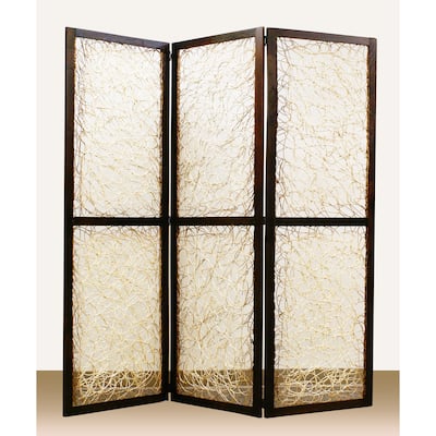 Handmade Kawaii 3-Panel Wooden Screen (China)
