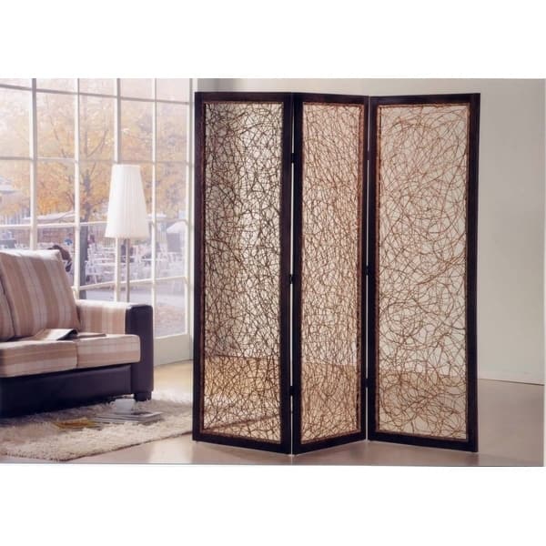 Handmade Kawaii 3-Panel Wooden Screen (China)