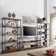 preview thumbnail 2 of 11, Myra Vintage Industrial Modern Rustic 3-piece TV Stand & 40-inch Bookcase Set by iNSPIRE Q Classic
