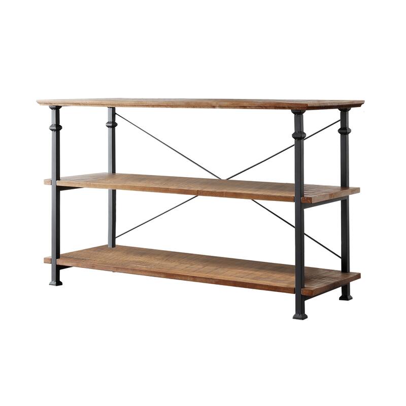 Myra Vintage Industrial Modern Rustic 3-piece TV Stand & 40-inch Bookcase Set by iNSPIRE Q Classic