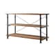 preview thumbnail 5 of 11, Myra Vintage Industrial Modern Rustic 3-piece TV Stand & 40-inch Bookcase Set by iNSPIRE Q Classic
