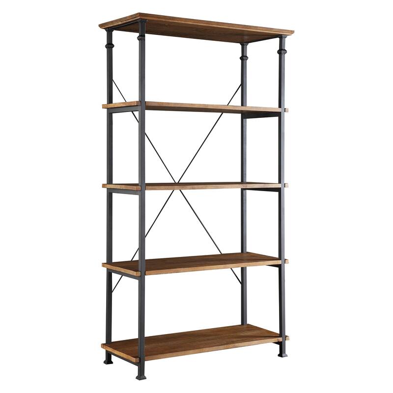 Myra Vintage Industrial Modern Rustic 3-piece TV Stand & 40-inch Bookcase Set by iNSPIRE Q Classic