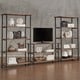 preview thumbnail 1 of 11, Myra Vintage Industrial Modern Rustic 3-piece TV Stand & 40-inch Bookcase Set by iNSPIRE Q Classic