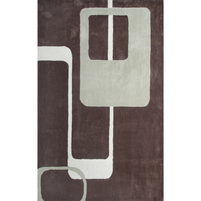 Retro Brown Rug (14 X 23)