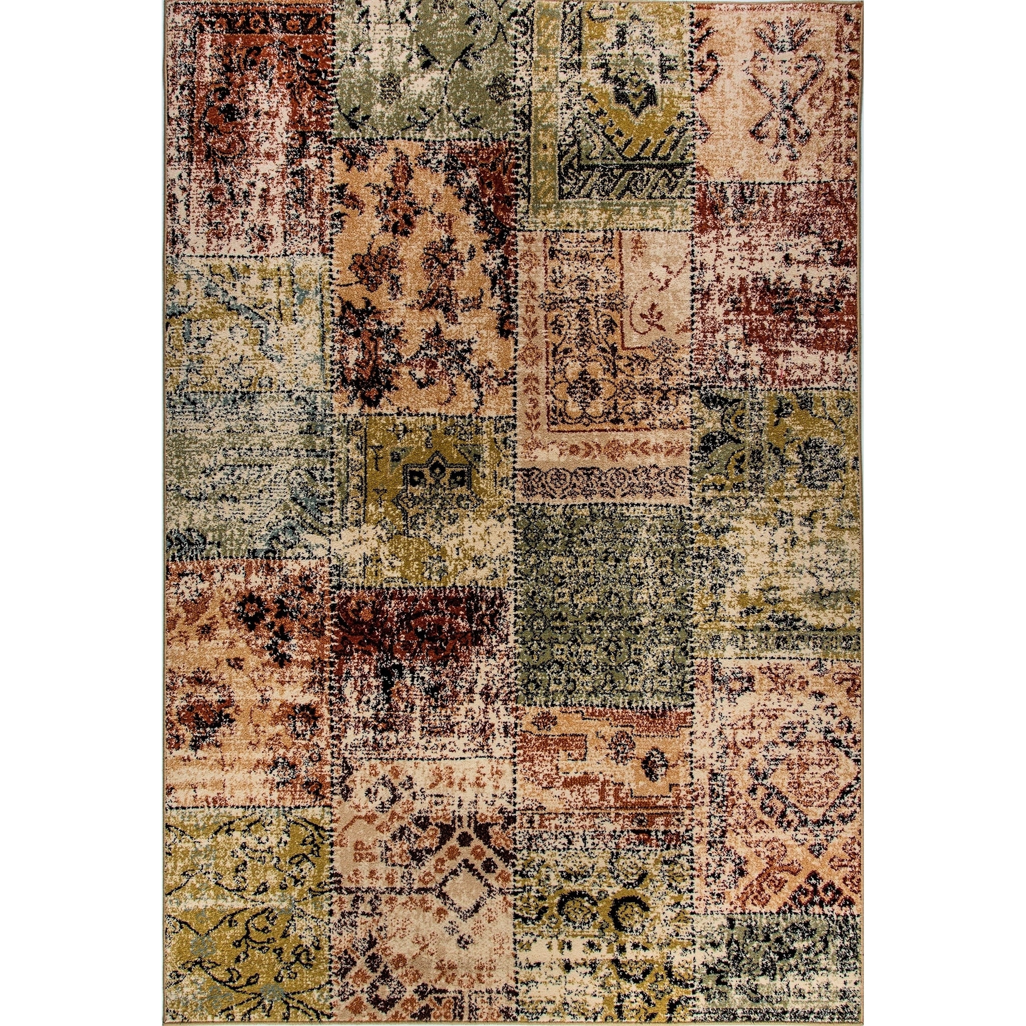 Eternity Patchwork Multi colored Rug (67 X 96)