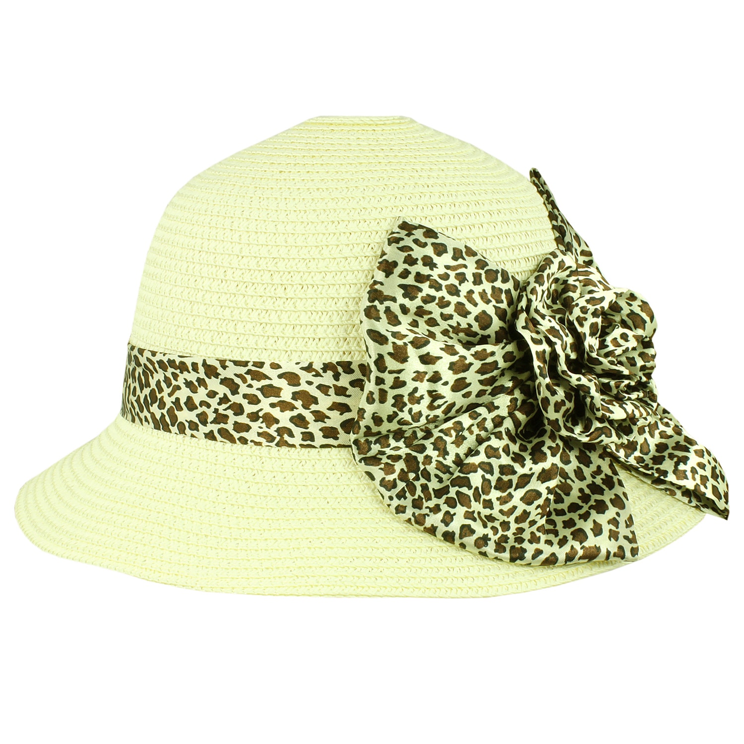 Faddism Womens Summer Ribbon Straw Hat (one Size) (100 percent paperOne size fits mostStyle Summer)