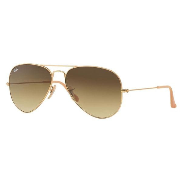 Shop Ray-Ban Aviator RB 3025 Unisex Gold Frame Brown Gradient Lens ...