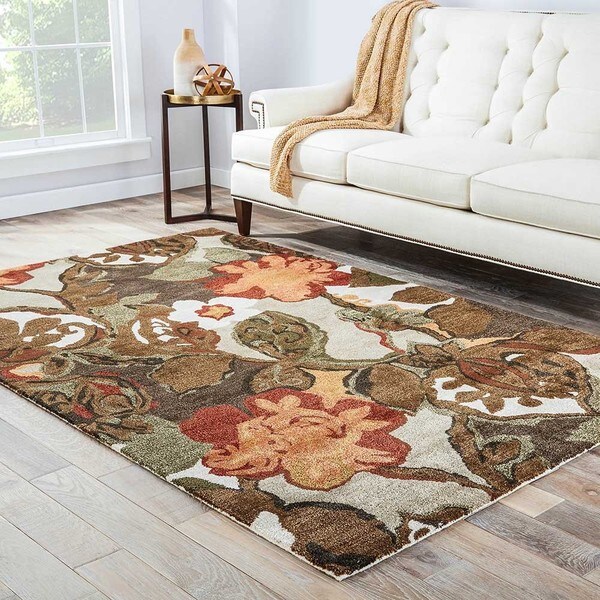 Clemente Handmade Floral Light Gray/ Multicolor Area Rug (2' X 3') - 2' x 3'