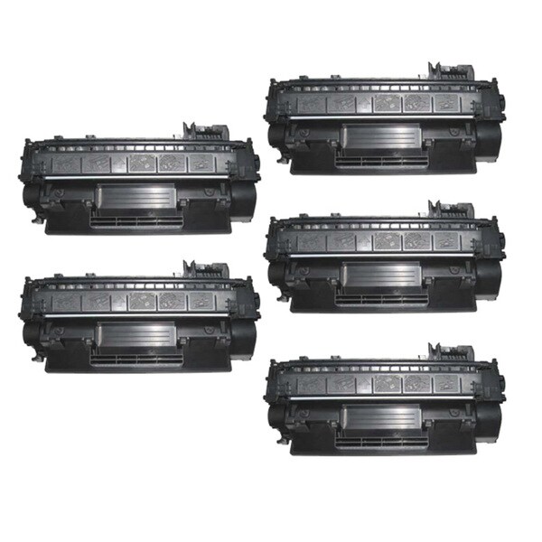 NL-Compatible CE505A (05A) Black Compatible Laser Toner Cartridge (Pack of 5)