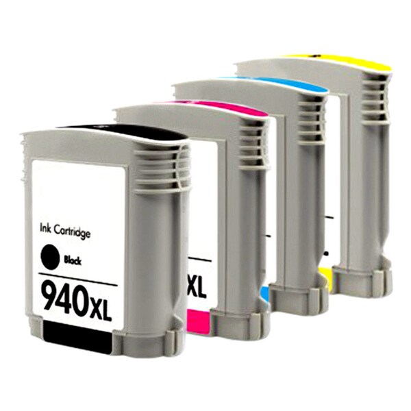 HP 940XL Black/ Cyan/ Magenta/ Yellow Compatible Ink Cartridge (Pack of 4)