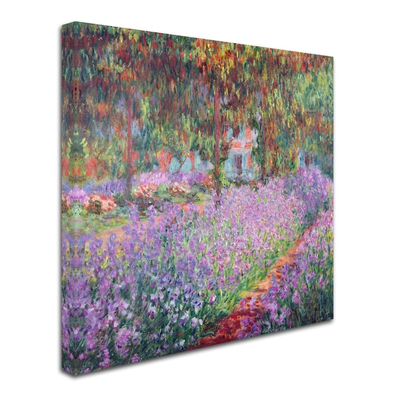 Claude Monet 'The Artist's Garden at Giverny' Canvas Art - Multi