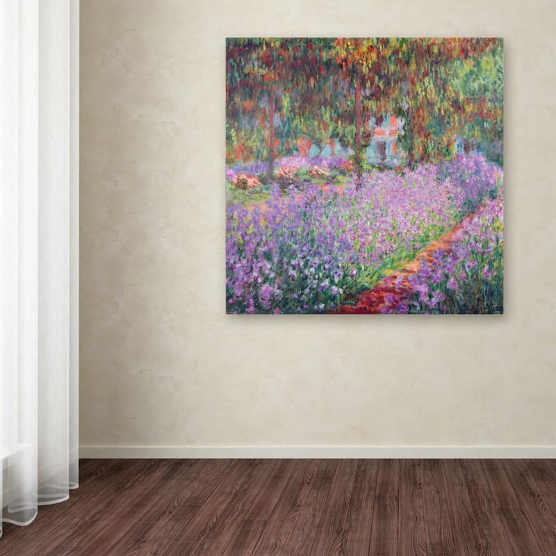 Claude Monet 'The Artist's Garden at Giverny' Canvas Art - Multi