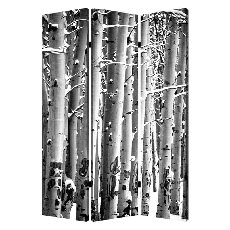 Birch 3-Panel Canvas Screen