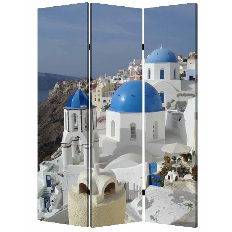 Greece 3-Panel Canvas Screen