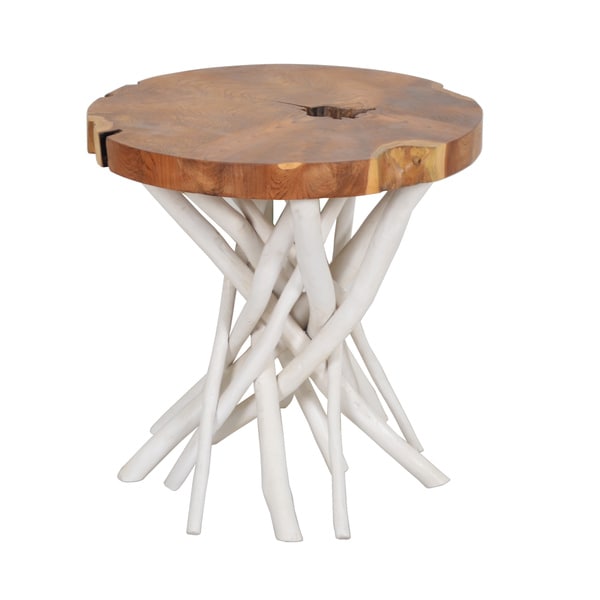 Liberte Round White Base Side Table Jeffan Coffee, Sofa & End Tables