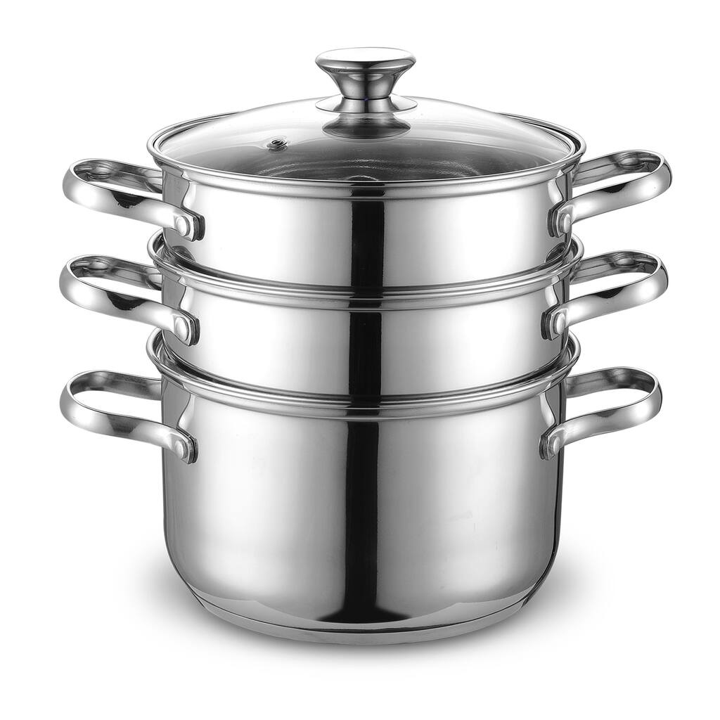 Cook N Home Stainless Steel Double Boiler/ Steamer Set 4-quart